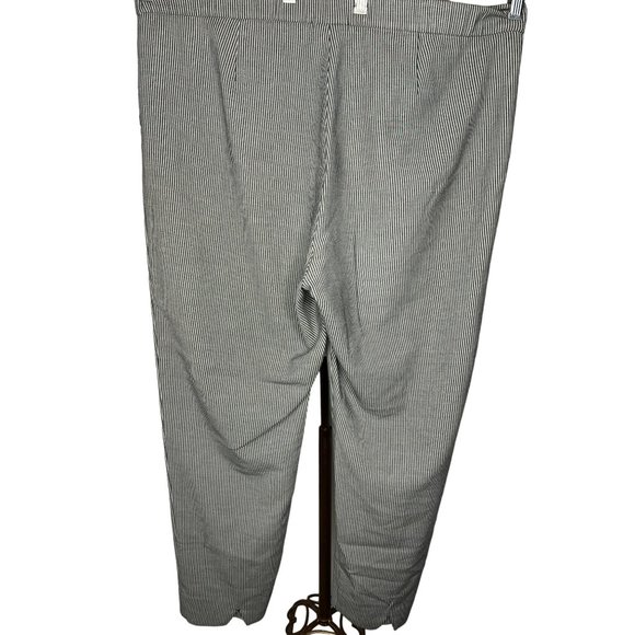 J Jill essential slim ankle size 18 pull up stretch, stripes grey white - Picture 5 of 13